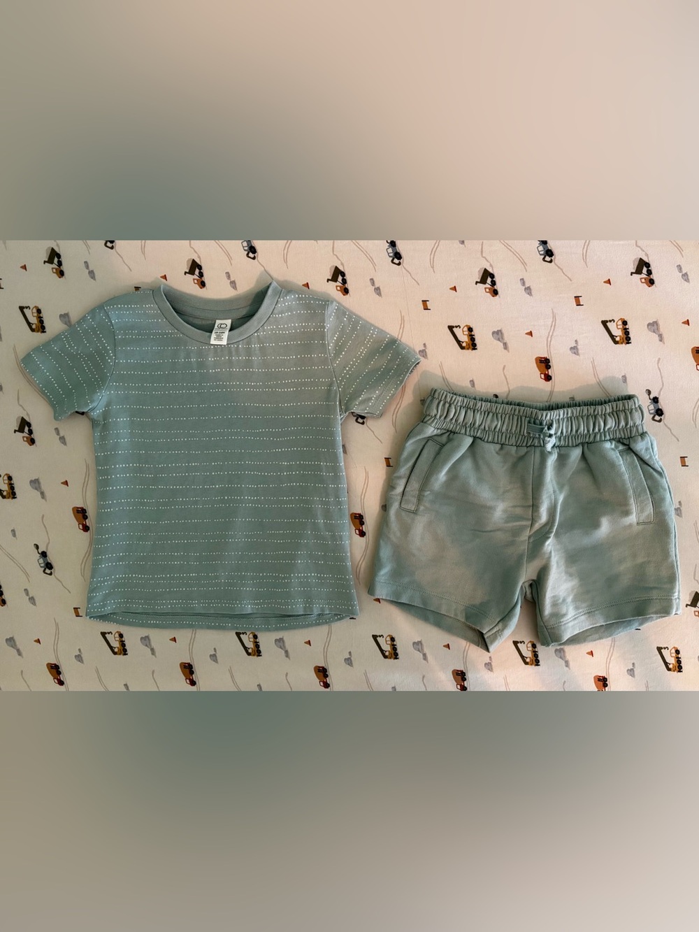 Colored Organics Short Sleeve Crew & Chris French Terry Shorts | Jade